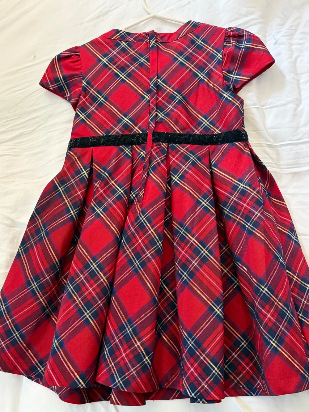 American Girl Red Plaid Holiday Dress with Bow